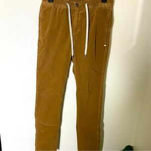 Vuori Optimist Corduroy Pants Mens Size S Small Brown Drawstring Pickets
